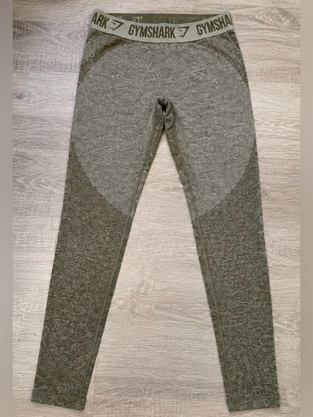 Gymshark Olive Green Seamless Textured Leggings